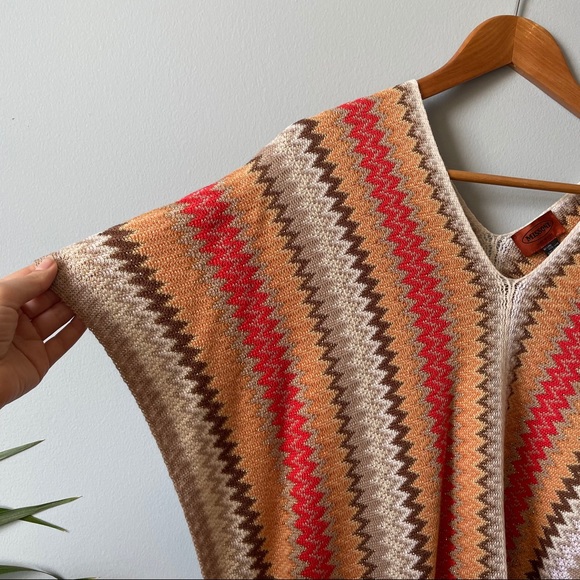 MISSONI Chevron Open Cape Poncho NWOT - Picture 3 of 9